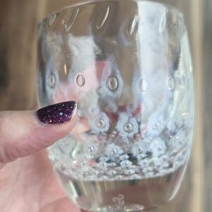 Glassybaby YES. Clear Textured Glass Candelholder